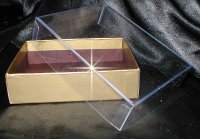 Box-Gold Bottom w Clear Lid - %%product%%