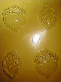 Acorn and Leaves Soap, Plastic Mold - %%product%%
