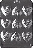 Flowers on Hearts, Plastic Mold - %%product%%