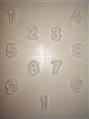 1in. Numbers, Plastic Mold - %%product%%