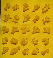Fruits and Flowers Yellow Flexible Mold - %%product%%