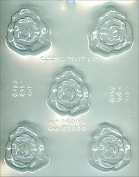 Small Antique Rose Soap, Plastic Mold - %%product%%