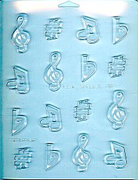 Music Note Assortment, Plastic Mold - %%product%%
