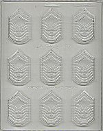 Cheif Master Sargent Chevron, Plastic Mold - %%product%%
