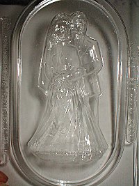 Bride and Groom Topper 2pc, Plastic Mold - %%product%%